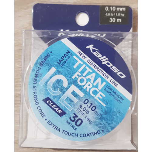 Леска зимняя Kalipso Titan Force Ice CL 30 м 0.10mm